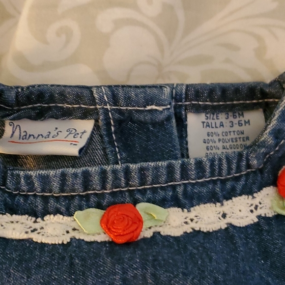 🎀Nana's Pet Jean/gingham set - Picture 4 of 4